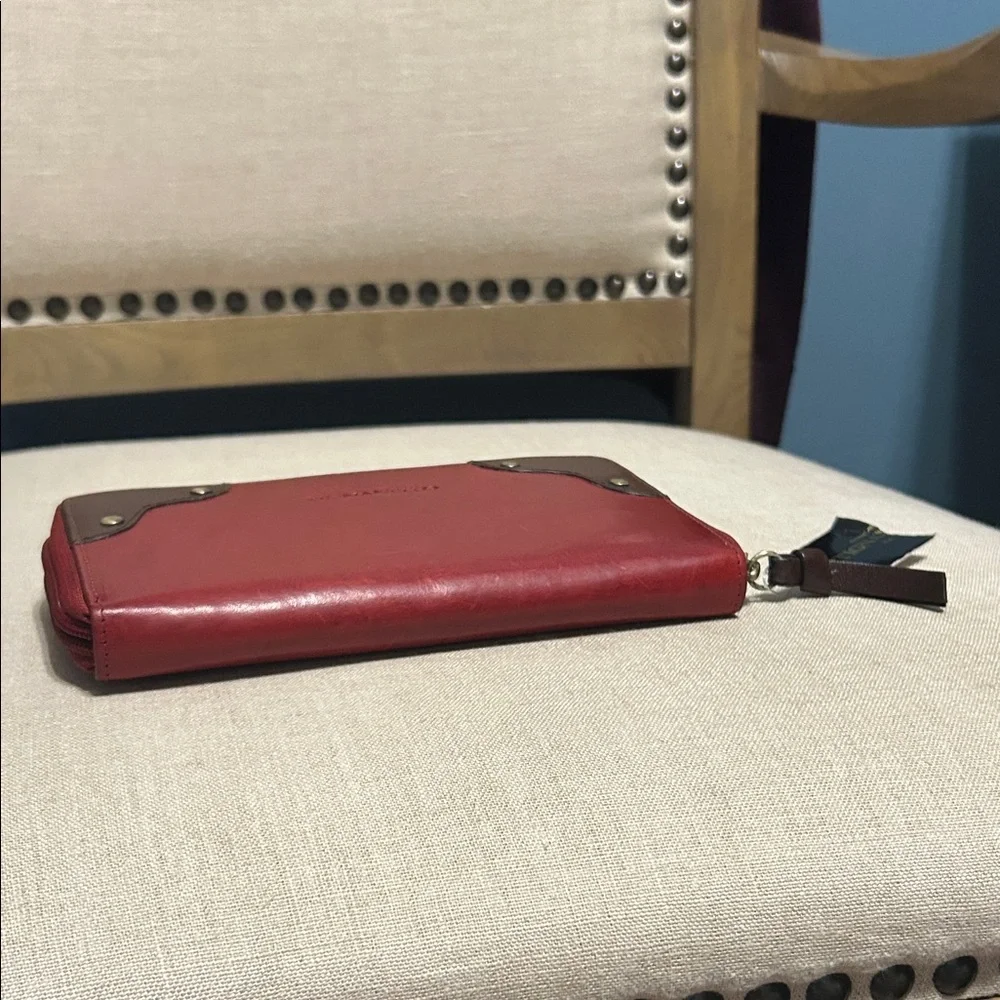 NWT Vintage Tignanello Red and Brown Leather Wallet